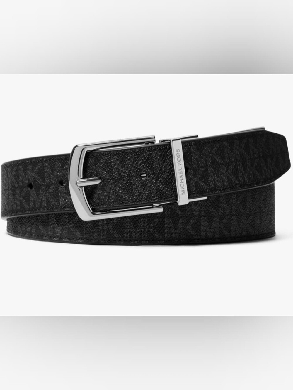 Michael Kors Men's Black Logo Reversible Belt